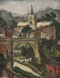 Knaresborough by Phyllis Bray, 1931, Oil on canvas, sold Mar 2023