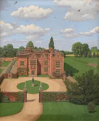 Chequers by Jonathan Warrender, 1982, Oil on canvas, sold Mar 2023
