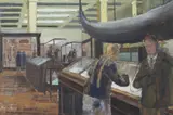Day at the museum by Ken Howard, Gouache and pencil, sold Mar 2023