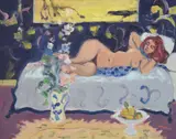 Reclining nude with fruit by David McClure, 1969, Oil on canvas, sold Mar 2023