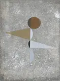 Satellite by John Wells, 1977, pencil on board, sold Mar 2023