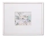 The yachts, bourne end by John Duncan Fergusson, Watercolour, pencil and charcoal, sold Mar 2023