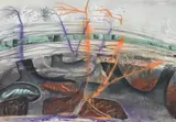 Interval by John Tunnard, 1955, watercolour and gouacheSigned, sold Mar 2023