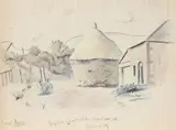Lewes farm by Elwin Hawthorne, drawing, sold Mar 2023