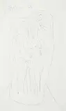 Face study by F. N. Souza, drawing, offered Mar 2023