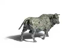 Running bull by Deborah van der Beek, Bronze, sold Mar 2023