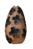 Char cross egg by David Nash, sculpture, sold Mar 2023
