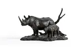 The tsavo rhino by David Shepherd, sculpture, sold Mar 2023