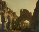 Buildwas abbey by Michael Angelo Rooker, Oil on canvas50 x, sold Mar 2023