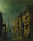 Park row, leeds by Walter Linsley Meegan, oil, sold Mar 2023