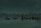 Sunday night knostrop cut by John Atkinson Grimshaw, 1893, oil, sold Mar 2023