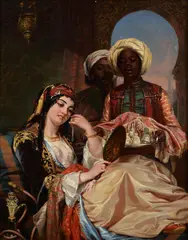 A lady at her toilet by Richard Willes Maddox, 1852, oil, sold Mar 2023