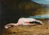 'the flamingo' by Mathilde Martin, oil, sold Mar 2023