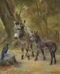 A harbinger of woe (whoa !) by Herbert William Weekes, Oil on boardSigned, sold Mar 2023