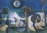 Garden Nocturne by Richard Slater, lithograph, sold Oct 2023
