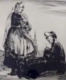 Untitled by Paul Masui-Castrique, etching, offered Oct 2023