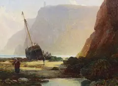 Untitled by Edwin Ellis, 1870, oil on board, sold Oct 2023