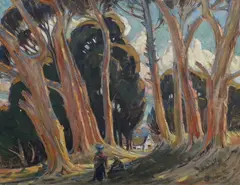 A Cape Town Avenue by Sydney Carter, oil on board, sold Oct 2023
