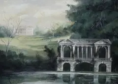 Prior Park, Bath by Felix Kelly, oil on board, sold Oct 2023