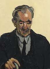 Blind Man by Kyffin Williams, oil on canvas, sold Oct 2023