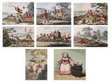 Eight hand coloured etched caricatures by James Gillray, 1800, print (other), sold Oct 2023