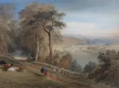 Avon landscape by Samuel Jackson, watercolour, sold Oct 2023