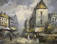Impressionist impasto by Caroline C. Burnett, oil on canvas, sold Oct 2023
