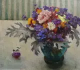 Bouquet by Dorothy M. Roberts, oil on board, sold Oct 2023