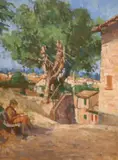 Impressionist by Walter Woodington, oil on canvas, sold Aug 2023