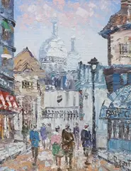 Impressionist by Caroline C. Burnett, oil on board, sold Aug 2023