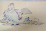 Children's illustration by Katie Blackmore, 1920, watercolour and ink, sold Aug 2023