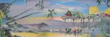 Caribbean beach scene by George Richard Deakins, oil on board, sold Jul 2023