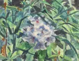 Still life of flowers by Marjorie Mort, watercolour, sold Jul 2023