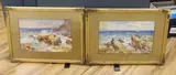 The Sunny Cornwall Coast by E.L. Hampshire, watercolor, sold Jul 2023