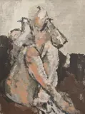 Untitled by Henry Mee, oil on canvas, sold Jul 2023