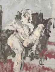 Untitled by Henry Mee, oil on canvas, sold Jul 2023