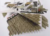 Roof tops by Anthony Abrahams, mixed media, sold Jul 2023
