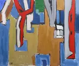 Untitled by George Hooper, oil on canvas, sold Jul 2023