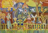 The Musician by Richard Slater, watercolour, sold Jul 2023
