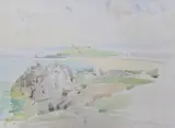 Coast at St. Ives by Reginald Grenville Eves, 1919, watercolour, sold Jul 2023