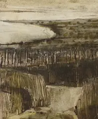 Cliff walk by David Holt, mixed media, sold Jul 2023