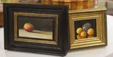 Still life of fruit by Patrick Lodwitz, oil on board, sold Jul 2023