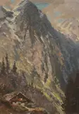 Steilwain & Barfusch (Zell aux See) by Otto Hunte, oil on canvas, sold Jul 2023