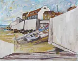 Sheringham by Brian Edwards, 2022, acrylic on canvas, sold Nov 2023