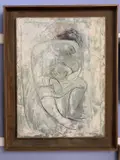 Mother and Child by Dorothy Morton, oil on canvas, sold Nov 2023