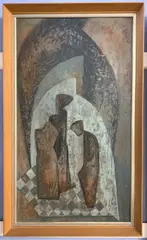 The Threshold by Dorothy Morton, oil on board, sold Nov 2023