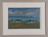 Towards Rame Head - Cows by Robert Jones, Oil on board, sold Nov 2023