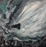 Through the Mist by Darren Paul Clarke, Oil on canvas, sold Nov 2023