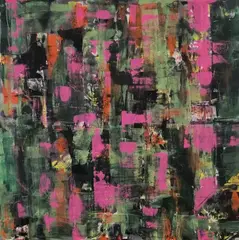 Untitled by Lesley Doswell, Acrylic on canvas, sold Nov 2023