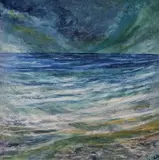 Night Sky over the Sea by Darren Paul Clarke, Oil on canvas, sold Nov 2023